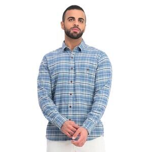 Faherty Blue Plaid Casual Button Down Shirt